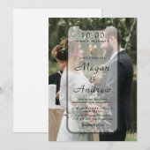 Phone Lock Screen Wedding Invitation (Voorkant / Achterkant)