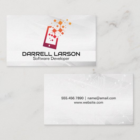 Phone Tech Logo Visitekaartje (Voorkant / Achterkant)