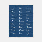 Phonetic Alphabet Aviation Fleece Blanket (Voorkant)