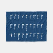 Phonetic Alphabet Aviation Fleece Blanket Deken (Voorkant (Horizontaal))