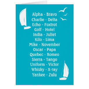 Phonetic Alphabet Blue Ships Kapitein Boating