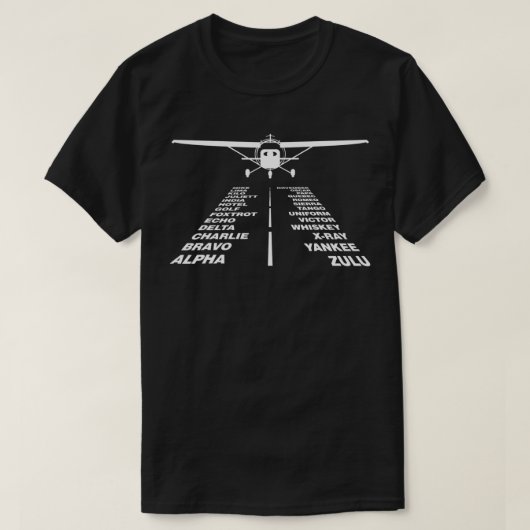 Phonetic Alphabet CESNA 172 Vliegtuig Aviation T-shirt (Design voorkant)