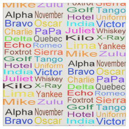 Phonetic Alphabet Fabric Stof