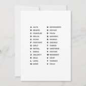 Phonetic Alphabet for the Military Feestdagenkaart (Voorkant)