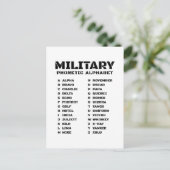 Phonetic Alphabet for the Military Uitnodiging Briefkaart (Staand voorkant)