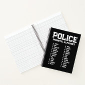 Phonetic Alphabet Police Notebook Adam-Zebra Black Notitieboek (Binnen)