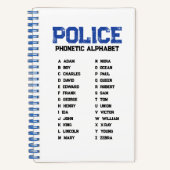Phonetic Alphabet Police Spiral Notebook Blue Notitieboek (Voorkant)