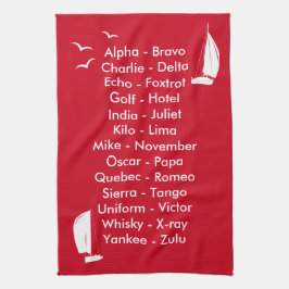 Phonetic Alphabet Red Sailboat Theedoek
