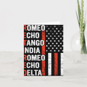 Phonetic Alphabet Remoe Veteran Retirement Army Kaart