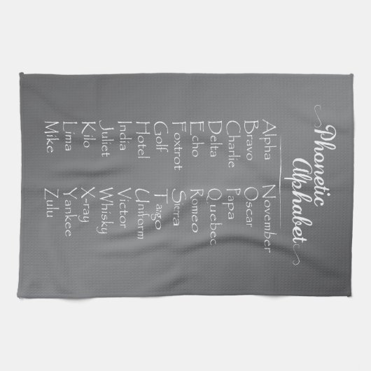 Phonetic Alphabet Teacher Cadet Training Spelling Theedoek (Horizontaal)