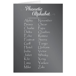 Phonetic Alphabet Trainee Cadet of Teacher Chalk