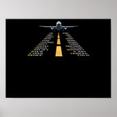 Phonetic Aphabet Pilot Cadet Airplane Gift Poster (Voorkant)