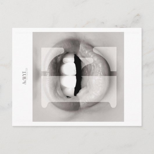 Phonetic Love Mouth Art E Briefkaart (Voorkant)