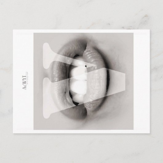 Phonetic Love Mouth Art V Briefkaart (Voorkant)