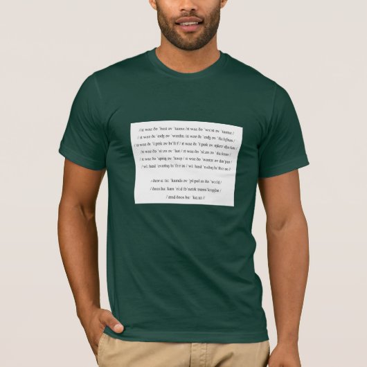 Phonetic transcription t-shirt (Voorkant)