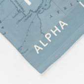 Phonetisch alfabet Aangepaste  blauwe kaart Fleece Deken (Hoek)