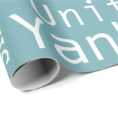 Phonetisch alfabet blauw en wit patroon cadeaupapier (Rol Hoek)