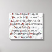 Phonetisch alfabet Canvas, thuiscadeaus voor de lu Canvas Afdruk (Voorkant)