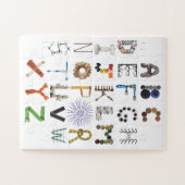 Phonetisch alfabet Elke dag Objectalfabet Puzzle Legpuzzel (Horizontaal)