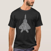 Phonetisch alfabet - F-22 Raptor Jet Plane T-shirt (Voorkant)