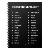 Phonetisch alfabet notitieboek (Voorkant)