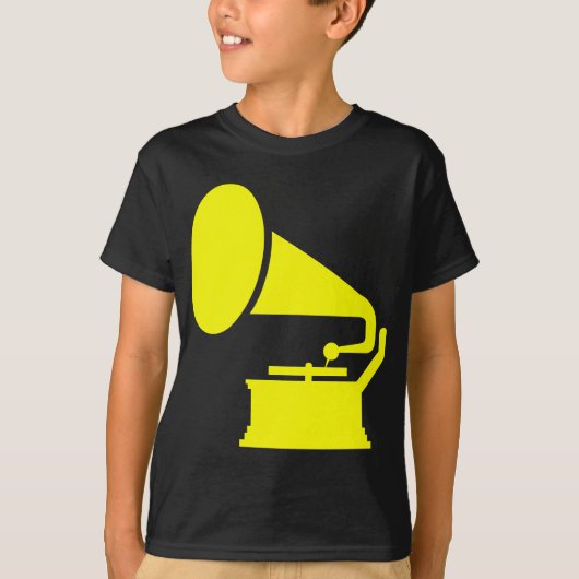 Phonograaf - Geel T-shirt (Voorkant)