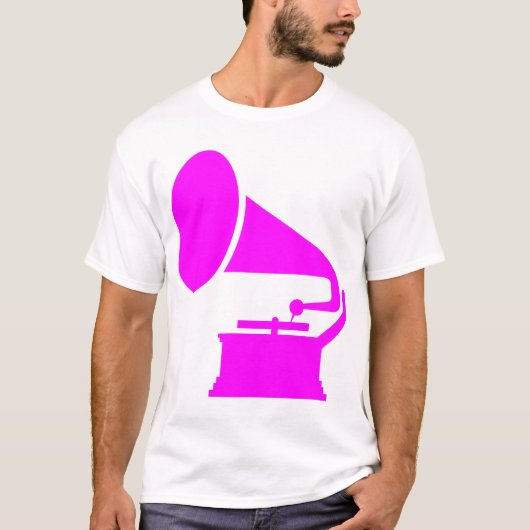 Phonograaf - Magenta T-shirt (Voorkant)