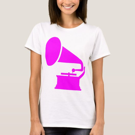 Phonograaf - Magenta T-shirt (Voorkant)
