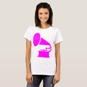 Phonograaf - Magenta T-shirt (Voorkant volledig)