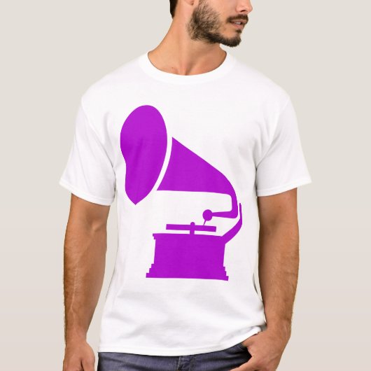 Phonograaf - Paars T-shirt (Voorkant)