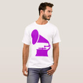 Phonograaf - Paars T-shirt (Voorkant volledig)