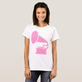 Phonograaf - Roze T-shirt (Voorkant volledig)