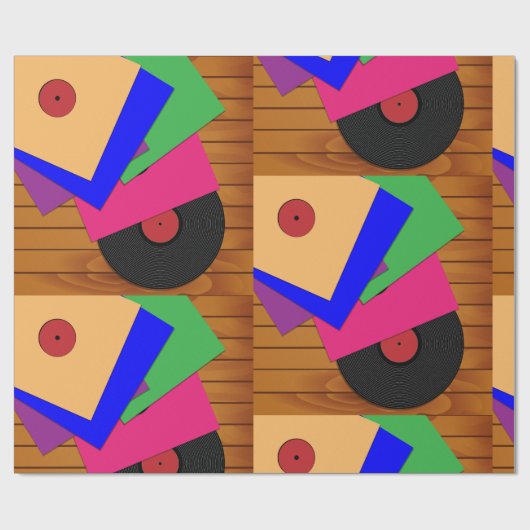 Phonograafrecords Cadeaupapier (Vlak)