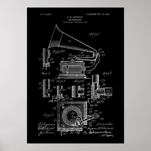 Phonograph Patent Poster (Voorkant)