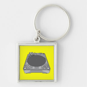 Phonograph Record Player Retro DJ Sleutelhanger