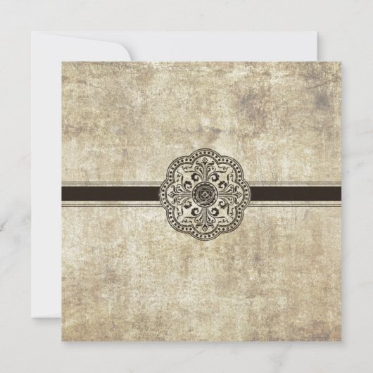 Phonograph Vintage Huwelijksuitnodiging Roze Kaart (Achterkant)