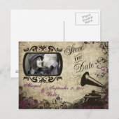 Phonograph Wedding Save the Date Briefkaart