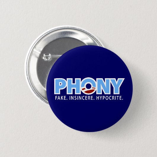 Phony Obama Ronde Button 5,7 Cm (Voorkant /achterkant)