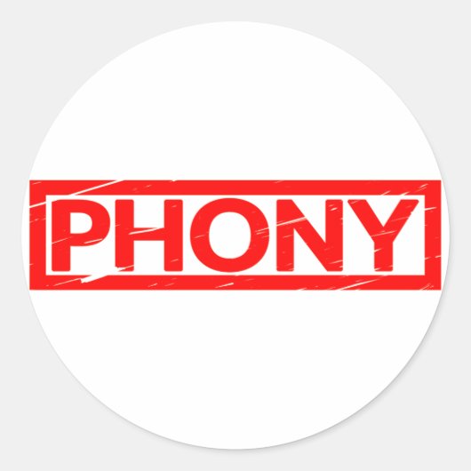 Phony Stamp Ronde Sticker (Voorkant)