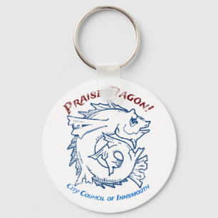 Phoogse Dagon Innsmouth Lovecraft Fish Horror Sleutelhanger