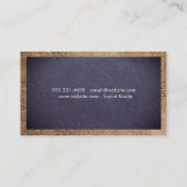 Phoropter | Oogarts | Achtergrond leder Visitekaartje (Achterkant)