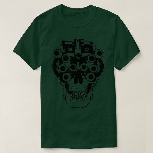 Phoropter Skelet Optometrist Opticien Halloween T-shirt (Design voorkant)