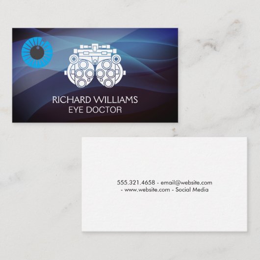 Phoropterapparatuur | Oogarts | Ooglogo Visitekaartje (Voorkant / Achterkant)