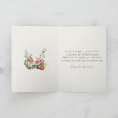 Photo 1st Birthday Folded Greeting Card Kaart (Binnen)