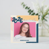 Photo 2026 Graduation Party Celebration Invitation (Staand voorkant)