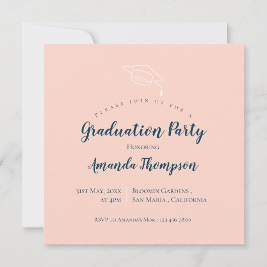 Photo 2026 Graduation Party Celebration Invitation (Achterkant)