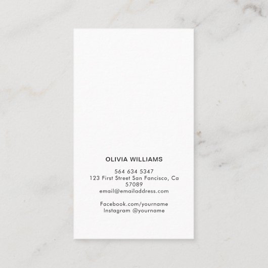 Photo Afstuderen Modern Simple Script Calling Card Contactkaartje (Achterkant)