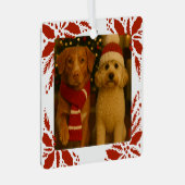 Photo and Custom Text Personalized Holly Metalen Ornament (Voorkant Rechts)