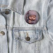 Photo and Text Personalized Ronde Button 5,7 Cm (In situ)