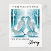 *~* PHOTO Anniversary Absract Love Birds AP54 Briefkaart (Voorkant)